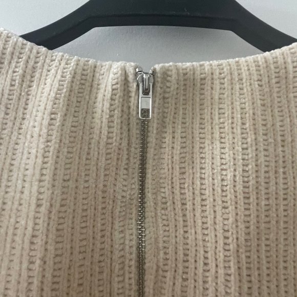 TCEC | NWOT | Corduroy Zipper Crop Top | M, L | Cream | CT7948 - Picture 4 of 4